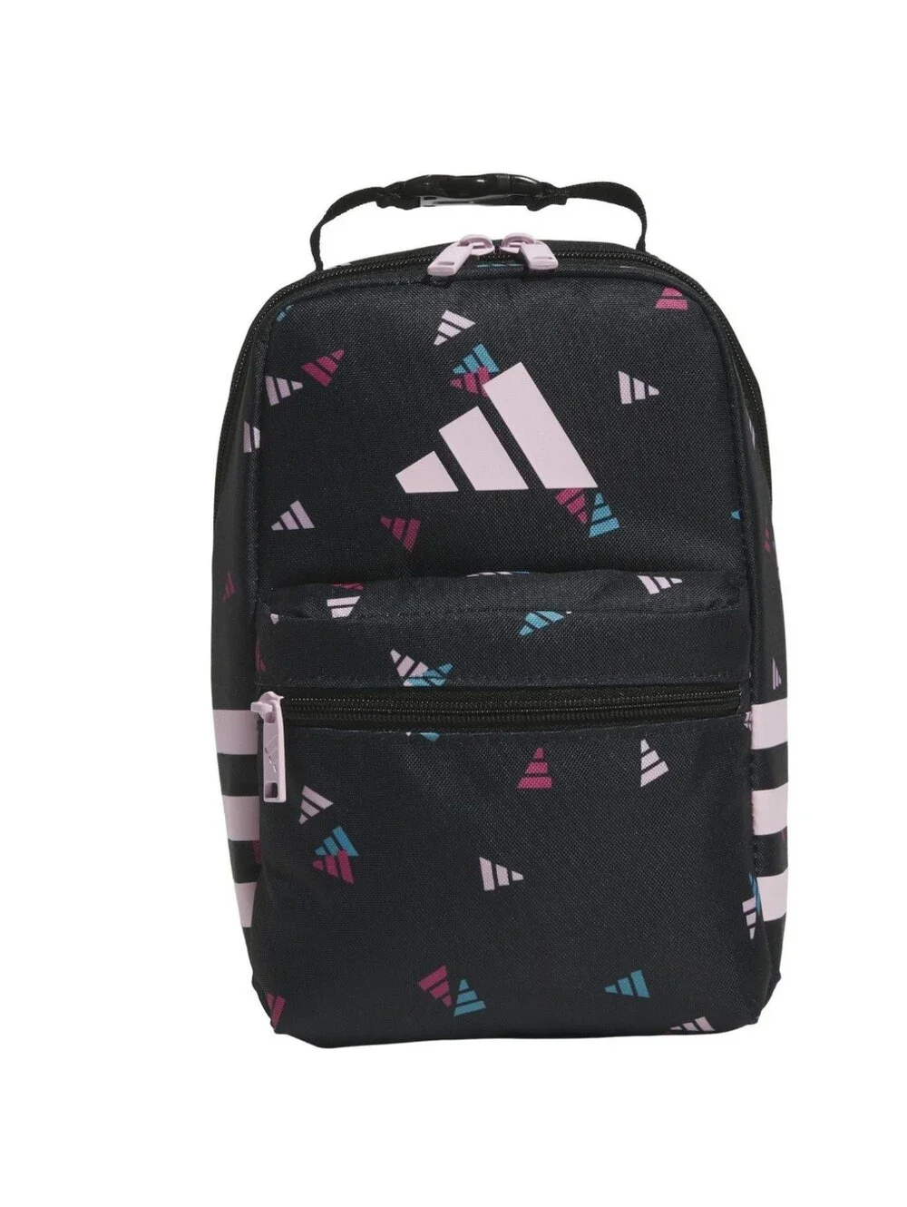 * Adidas Unisex Santiago 3 Logo Lunch Office College Bag Black/Pink